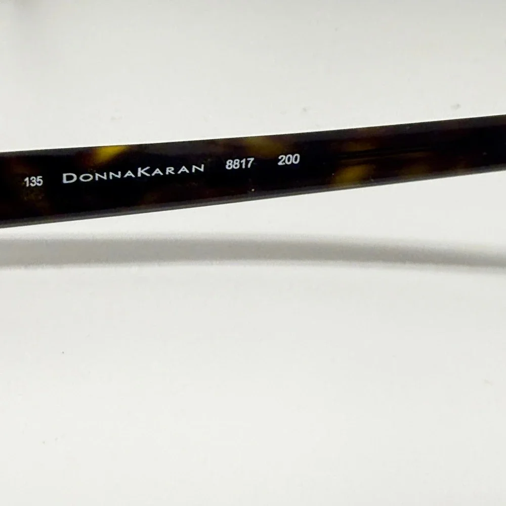 Donna Karan 8817 200 Dark Tortoise Shell Rectangular Eyeglass Frames Italy 135